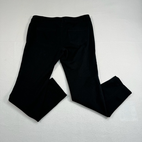 Dkny Jeans Straight Leg Pants Womens Size 12 Mid Rise Black Zipper Pockets - Picture 3 of 13